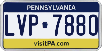 PA license plate LVP7880