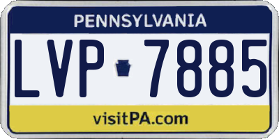 PA license plate LVP7885