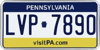 PA license plate LVP7890