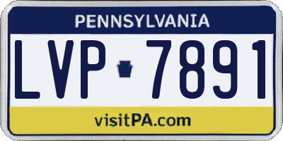 PA license plate LVP7891