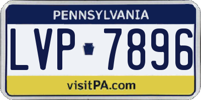 PA license plate LVP7896