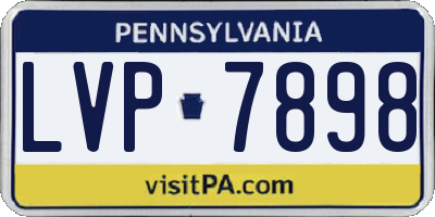 PA license plate LVP7898
