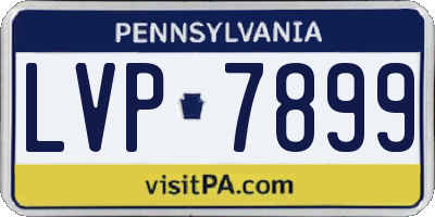 PA license plate LVP7899