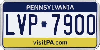 PA license plate LVP7900