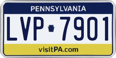 PA license plate LVP7901
