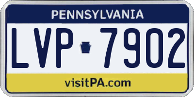PA license plate LVP7902