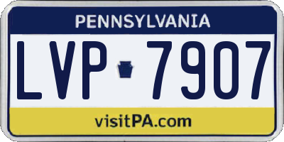 PA license plate LVP7907