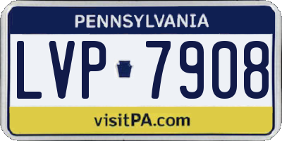 PA license plate LVP7908
