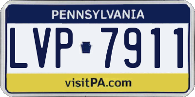 PA license plate LVP7911