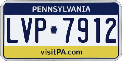 PA license plate LVP7912