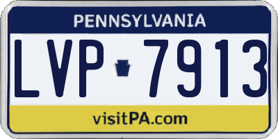 PA license plate LVP7913