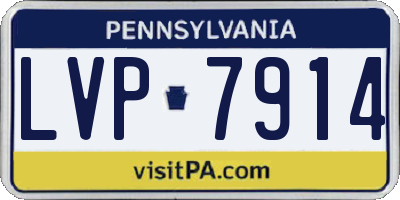 PA license plate LVP7914