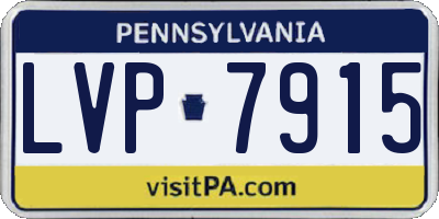 PA license plate LVP7915