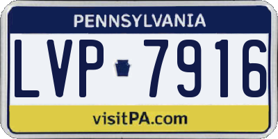 PA license plate LVP7916