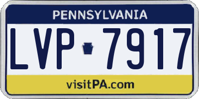 PA license plate LVP7917