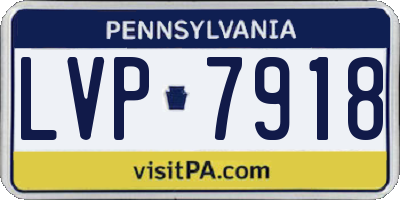 PA license plate LVP7918