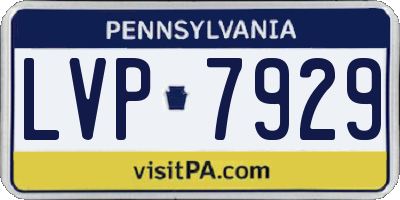PA license plate LVP7929