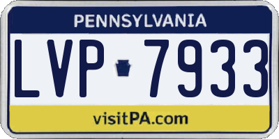 PA license plate LVP7933