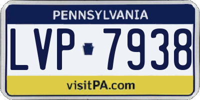 PA license plate LVP7938