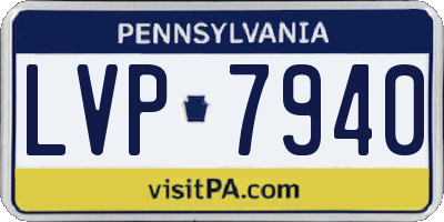 PA license plate LVP7940