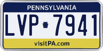 PA license plate LVP7941