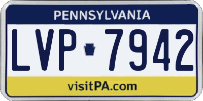 PA license plate LVP7942