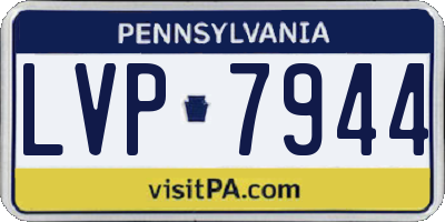 PA license plate LVP7944