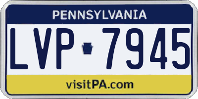 PA license plate LVP7945