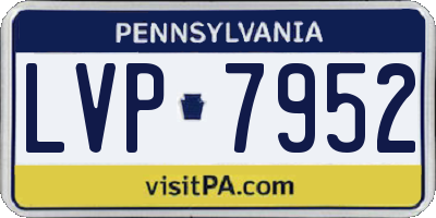 PA license plate LVP7952