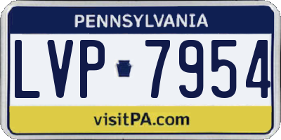 PA license plate LVP7954