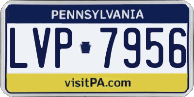 PA license plate LVP7956