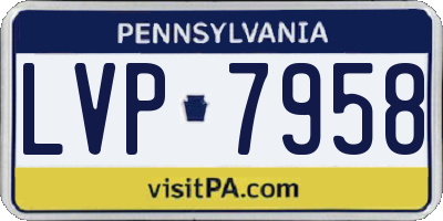PA license plate LVP7958