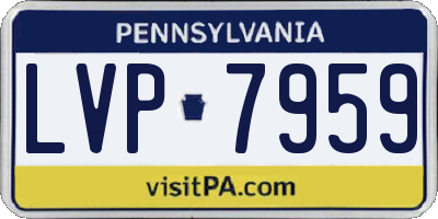 PA license plate LVP7959