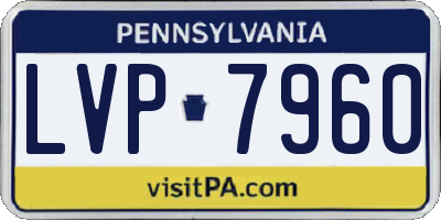 PA license plate LVP7960