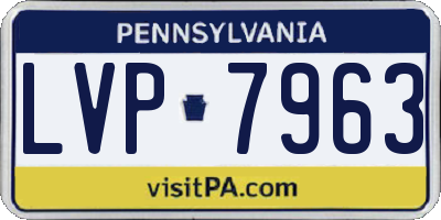 PA license plate LVP7963