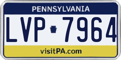 PA license plate LVP7964