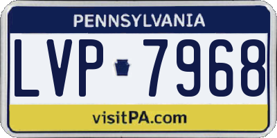 PA license plate LVP7968