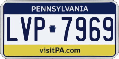 PA license plate LVP7969
