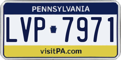 PA license plate LVP7971