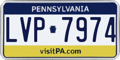 PA license plate LVP7974