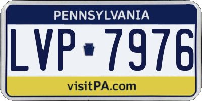 PA license plate LVP7976