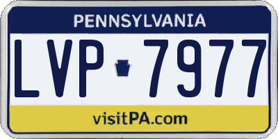 PA license plate LVP7977