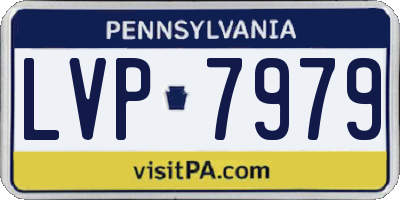 PA license plate LVP7979