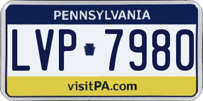 PA license plate LVP7980