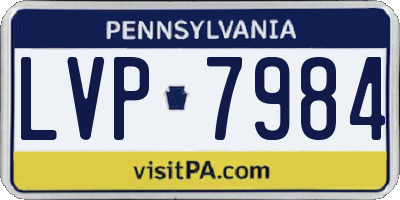 PA license plate LVP7984