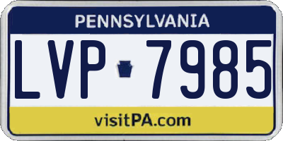 PA license plate LVP7985