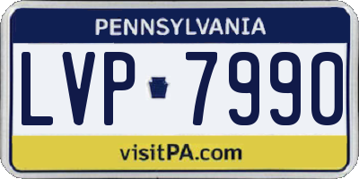 PA license plate LVP7990