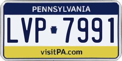 PA license plate LVP7991