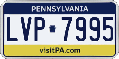 PA license plate LVP7995