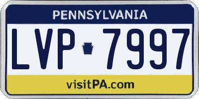 PA license plate LVP7997